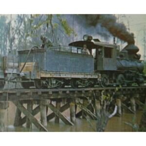 Watering The Locomotive No. 6 Vintage Steam Railroad Trading Card Train #25